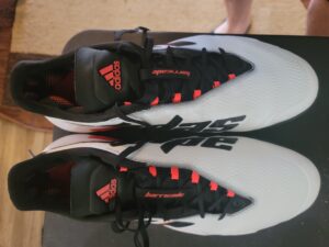 Adidas Barricade tennis shoes work great for pickleball