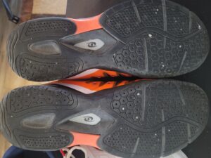 High quality soles on the Tyler Loong signature pro pickleball shoe
