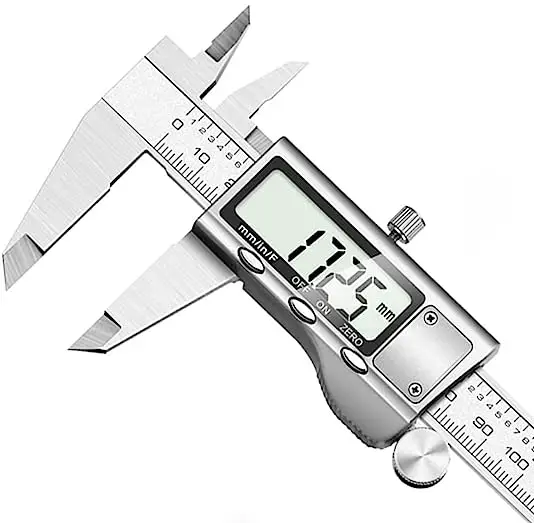 Digital caliper for measuring diameter