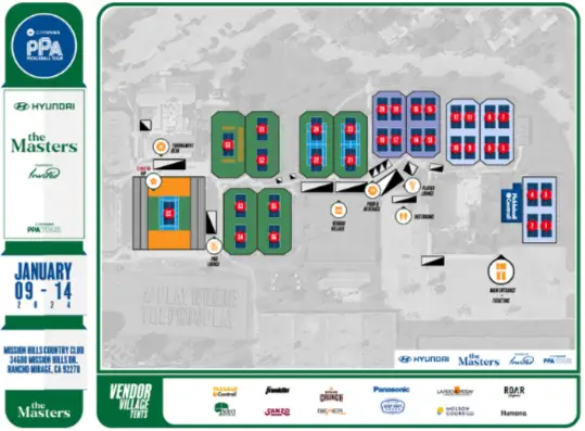 Site map of the PPA Masters in Palm Springs